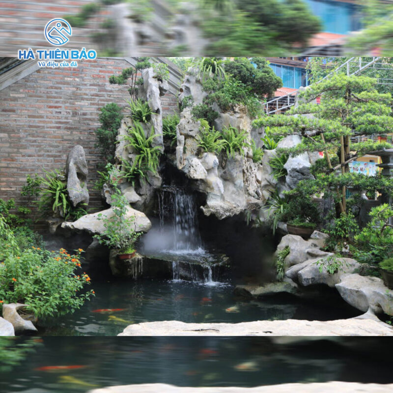 Ứng dụng của đá lũa trong việc xây dựng thác nước